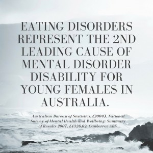 Eating disorders like bulimia represent the 2nd leading cause of mental disorder disability for young females in Australia.